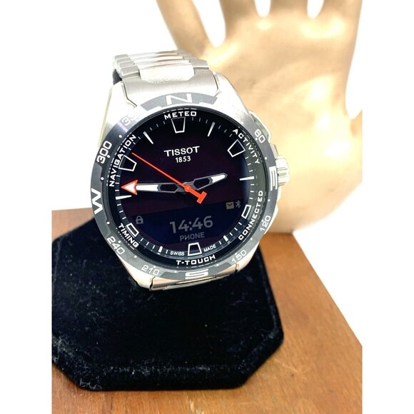 Tissot T- Touch Connect Solar Men's Watch Titanium Black 47.5mm T1214204405100 - Picture 13 of 14